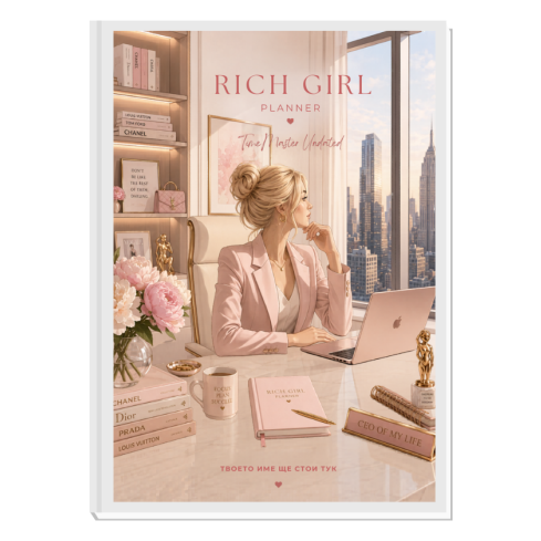 Planner cover with a beautiful woman